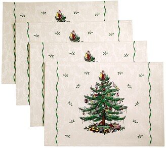 Christmas Tree Ivory/Green 4pc Placemats