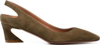 Crescent 50mm slingback pumps