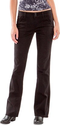 Juniors' Double Button Bootcut Hayden Pants