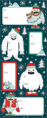 Jillson & Roberts Labels Holiday Yeti Multicolor Adhesive Pkg/2