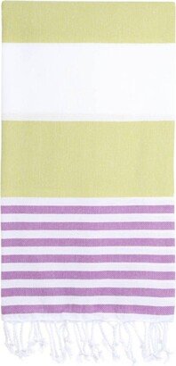 Harpo Light Orchid Marzipan Turkish Beach & Bath Towel - Citizens Of The Collection Striped Baby Shower Party Gift Sarong Pareo