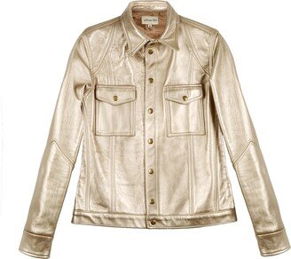 Paloma Lira Gold Leather Jacket