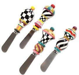 Mackenzie-Childs Jubilee Canape Knives, Set of 4