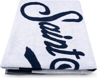 Terry Beach Towel With Blue Frame