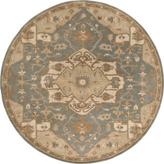 Caesar Cae-1144 Medium Gray 6' Round Area Rug