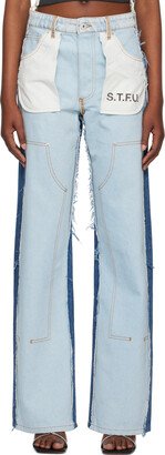 Blue Washed Insideout Carpenter Jeans