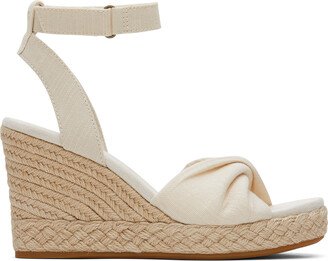 Natural Cream Marisela Twist Wedge Heel Sandals