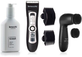 Sebastian Brocchi Brocchi 5Pc Electric Trimmer + Cleansing Facial Brush & Facewash