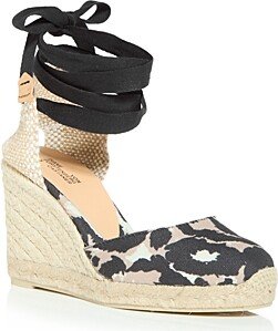 x Diane Von Furstenberg Women's Carina Ankle Tie Espadrille Wedge Sandals