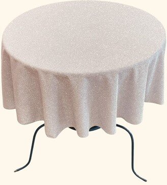 Full Covered Glitter Shimmer Fabric Tablecloth, Good For Small Round Coffee Table Round, Blush