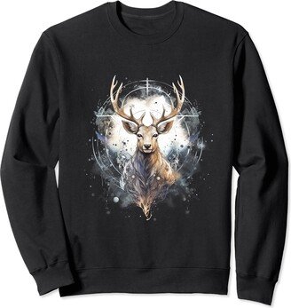 male deer christmas snow graceful Idea Creative Inspiration Sweatshirt