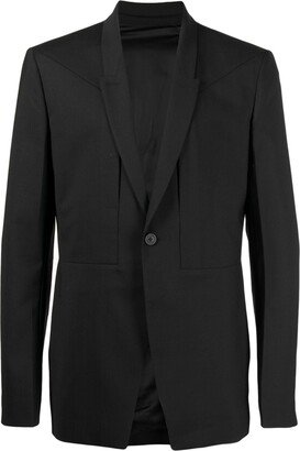 single-breasted V-neck blazer