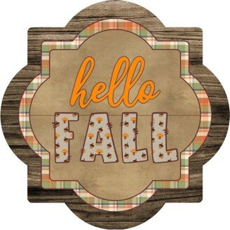 Hello Fall Quatrefoil Wreath Sign, Metal Attachment, Making, Wreath, Door Decor