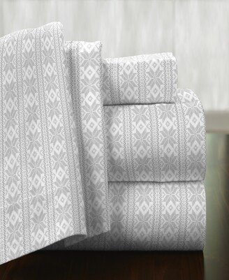 Fair Isle Superior Weight Cotton Flannel Sheet Set, Full