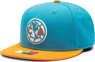 Fan Ink Men's Teal and Orange Club America America's Game Fitted Hat - Teal, Orange