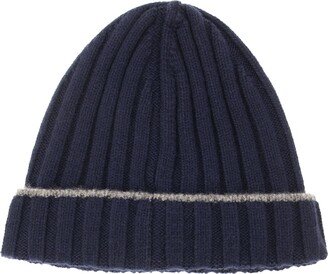 English Rib Cashmere Knit Beanie