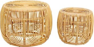 Azrina Rattan Nesting Tables, Set of 2-AA