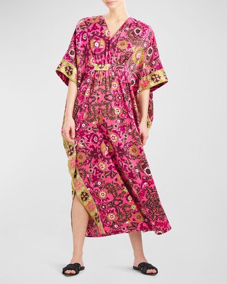 Floral-Print Palazzo Caftan