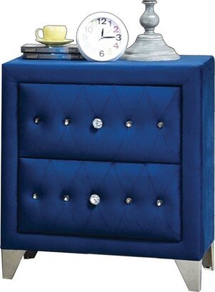 EDWINRAYLLC Velvet Nightstand Bedside Table with 2 Drawers Bedside Cupboard