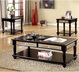 Solt Traditional Brown 50-inch Wood 1-Shelf 3-Piece Accent Table Set