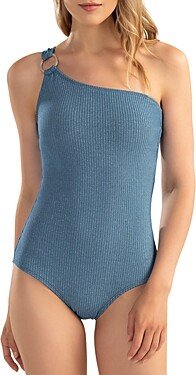 Asymmetrical Neck Swimsuit