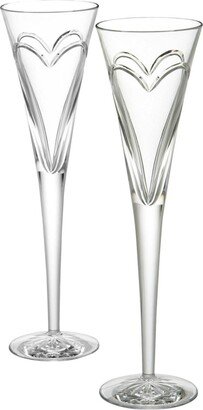 Wishes Love Romance Toasting Flute, Set of 2