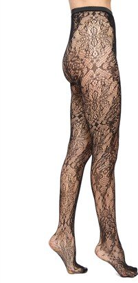 Floral Vine Fishnet Tights