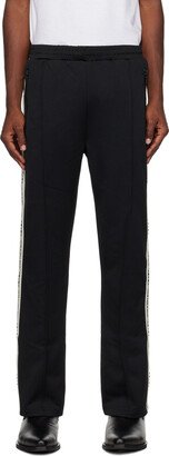 Black Studs Tape Sweatpants