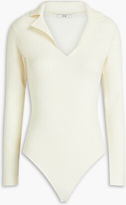 Ribbed merino wool-blend bodysuit