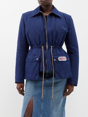 Drawcord-waist Waxed-cotton Parka-AA