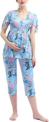 Daya Floral Maternity/Nursing Pajamas