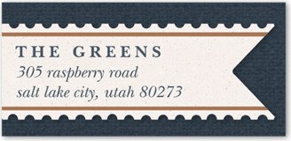 Address Labels: Delightful Banner Address Label, Blue, Address Label, Matte