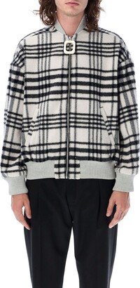 Checked Bomber Jacket