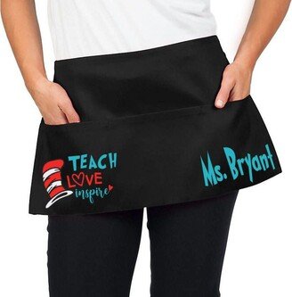 Teacher's Apron-Personalized Gift For Teachers-Custom Apron-Monogram Waist Apron-Teacher Gifts-School Apron-AA