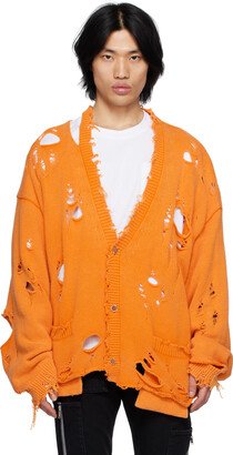 Orange Destroyed Cardigan