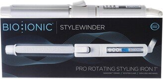 StyleWinder Rotating Styling Iron - White Z-FGTST-CISW-1.0-2-120V by for Women - 1 Inch Flat Iron