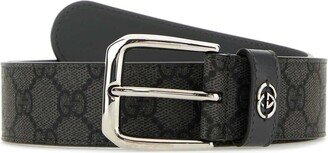 All-Over Logo Embroidered Buckle Belt