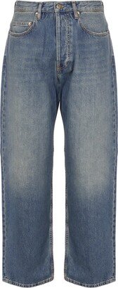 Blue Jeans With Lived-in Treatment