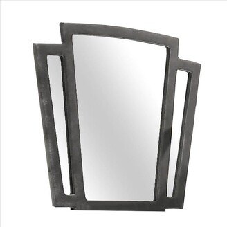 Tapered Fabric Frame Mirror with Mounting Hardware - Dark Gray - 40.5 H x 43.5 W x 1.25 L Inches