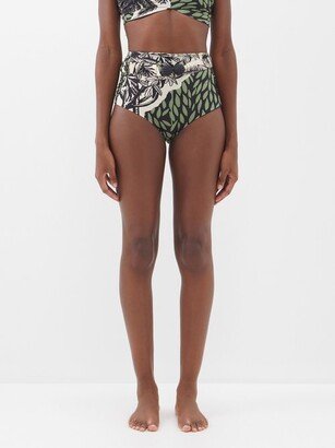 Greenery Toile Uganda-print Bikini Briefs