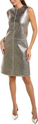 Laminated Tweed Dress