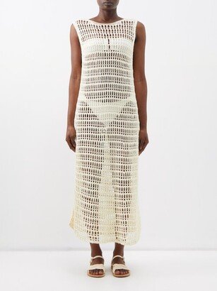 X Mari Giudicelli Daniela Crochet-knit Maxi Dress