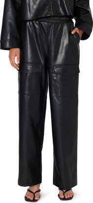 SOMETHING NEW Harlem Faux Leather Cargo Pants