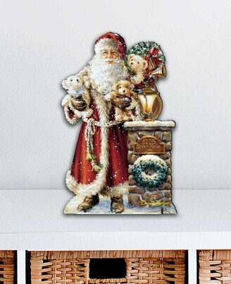 Silent Night Santa Christmas Holiday Outdoor Decor Large Ornament