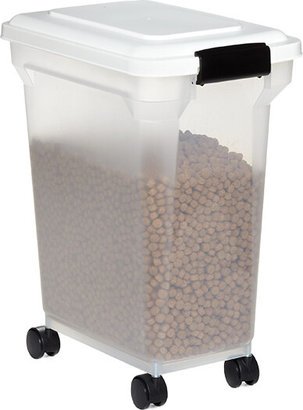 Iris 22 lb. Pet Food Container Clear & White