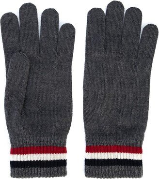 Ribbed-Knit Cotton Gloves