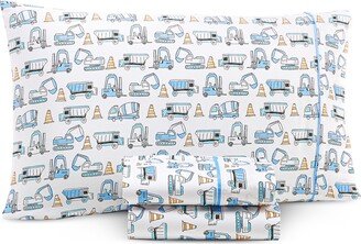 Charter Club Kids Construction Truck 3-Pc. Cotton Sheet Set, Twin, Created for Macy's