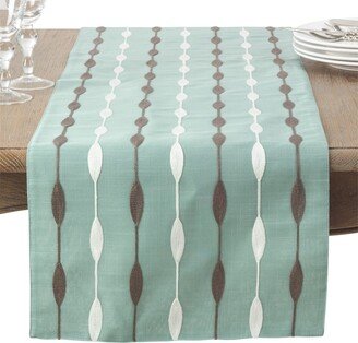 Saro Lifestyle Modern Embroidered Design Table Runner