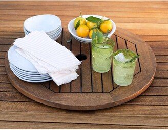 Eucalyptus Wood Lazy Susan, Lancaster Outdoor Furniture Collection