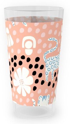 Outdoor Pint Glasses: Jungle Cats - Pink Outdoor Pint Glass, Pink
